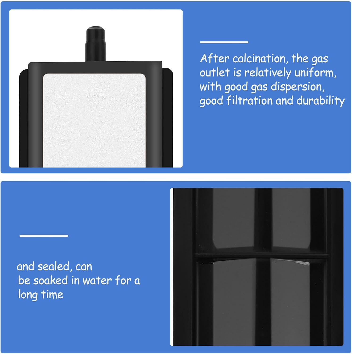 Bestonzon Nano Bubble Air Stone for Aquarium Fish Tank High-Temperature Sintered Aeration Uniform Fine Bubbles Oxygen Diffuser for Hydroponics and Aquatic Oxygenation image number 1