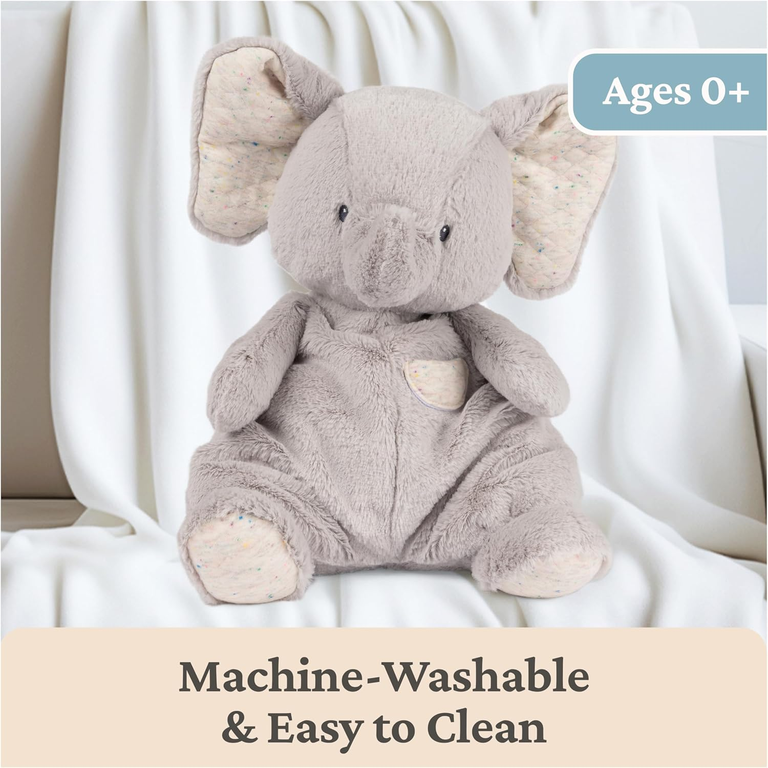 Gund Oh so Snuggly Elephant Stuffed Animal Plush Toy, Large