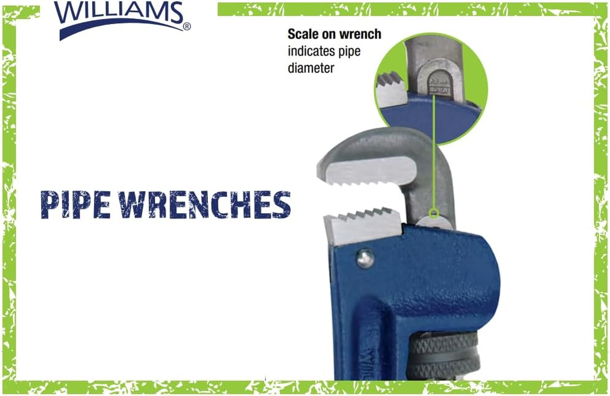 Williams 13500 Aluminum Pipe Wrench, 8-Inch image number 1