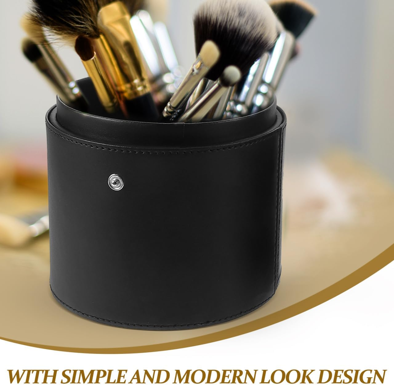 PACKOVE Travel Brush Toiletries Headband Container Cylinder Makeup Brush Case Storage Bin Toolbox Make up Brush Holder Organizer Storage Box Makeup Organizer Travel Pu Miss