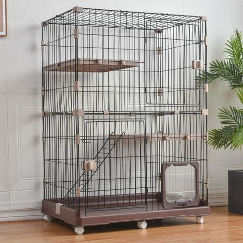 BTM Cat Cage, Storage Type, Cat Cage, 2 Tiers, 1 Tier, 4 Tiers, Casters, Cat House, Multi-Tier, Answering Machine, Protection, Escape Prevention, Multi-Headed Pet Cage, Stylish image number 4