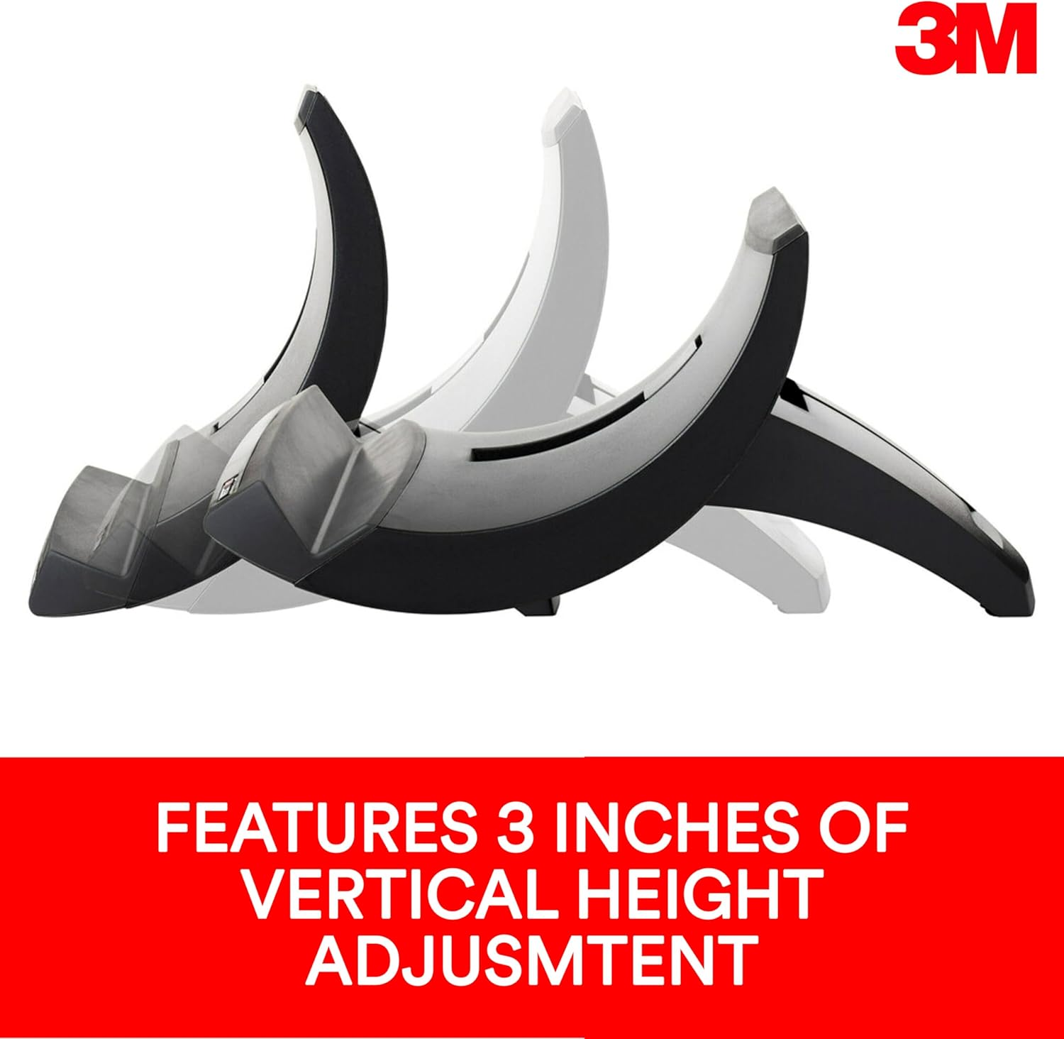 3M Laptop Stand, Raise Screen Height to Reduce Neck Strain, Position Laptop for Use as Second Monitor or for Zoom Calls, Small Footprint, Sturdy Design, Non-Skid Base, Easy Set-Up, Black (LX550) image number 5