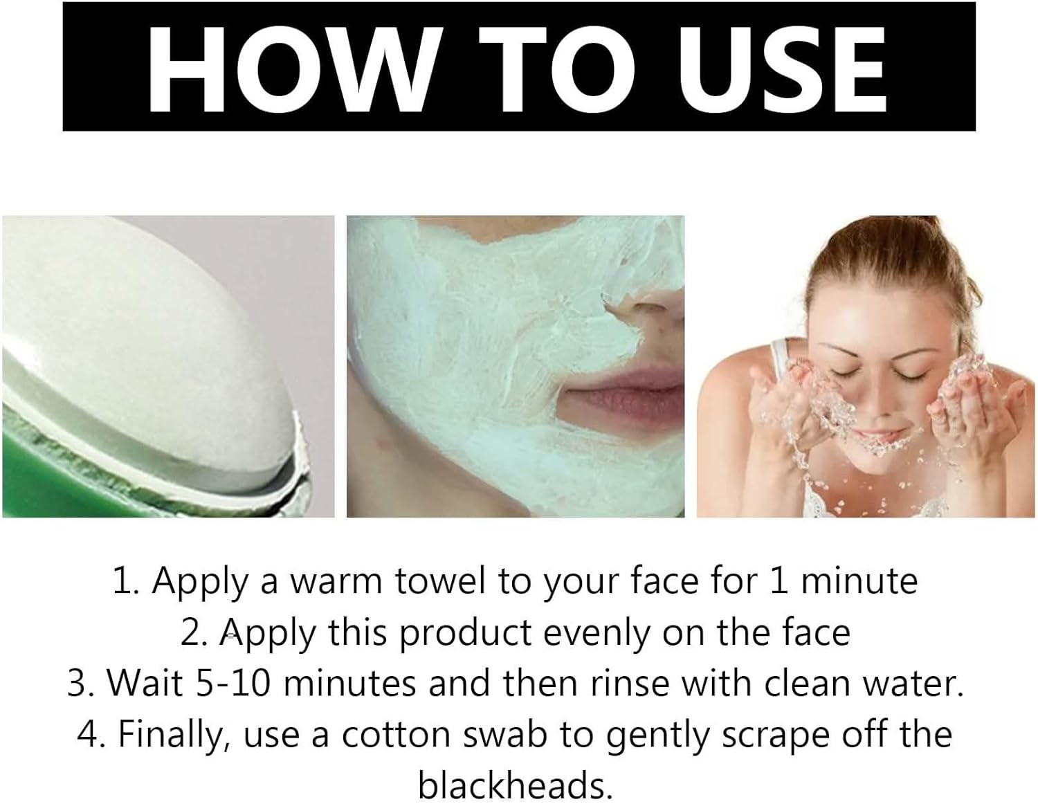 Blackhead Removal Mud Mask &ndash; Deep Pore Cleansing & Gentle Hydrating Facial Mask for Smoother Skin image number 3