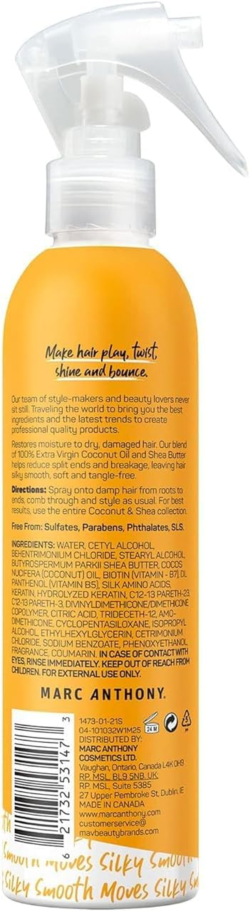 Marc Anthony Coconut Oil & Shea Butter Hydrating Leave in Conditioner 250 Ml