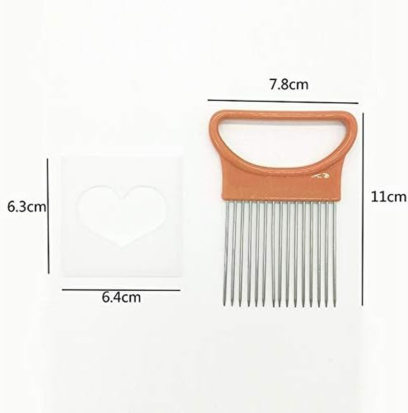 Kitchenware Gadgets Stainless Steel Vegetable Onion Cutter Holder Meat Needle Kitchen Tools (Orange) Kitchenware Gadgets (Color : Orange) image number 1