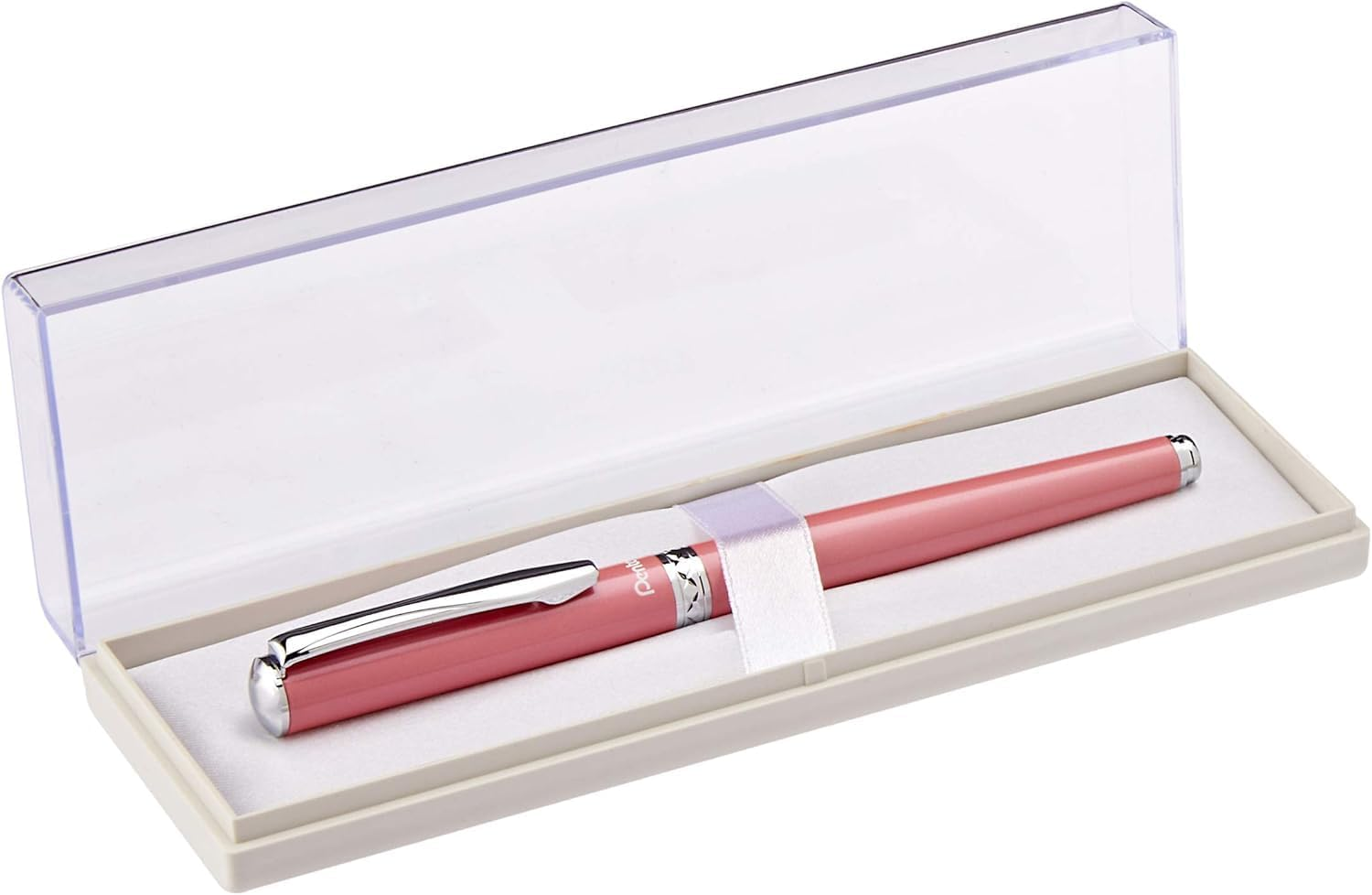 Pentel Sterling Ballpoint Pen Retractable 0.8Mm Medium Pink Barrel Black Ink Pen in Premium Gift Box (B811P-PBOX)
