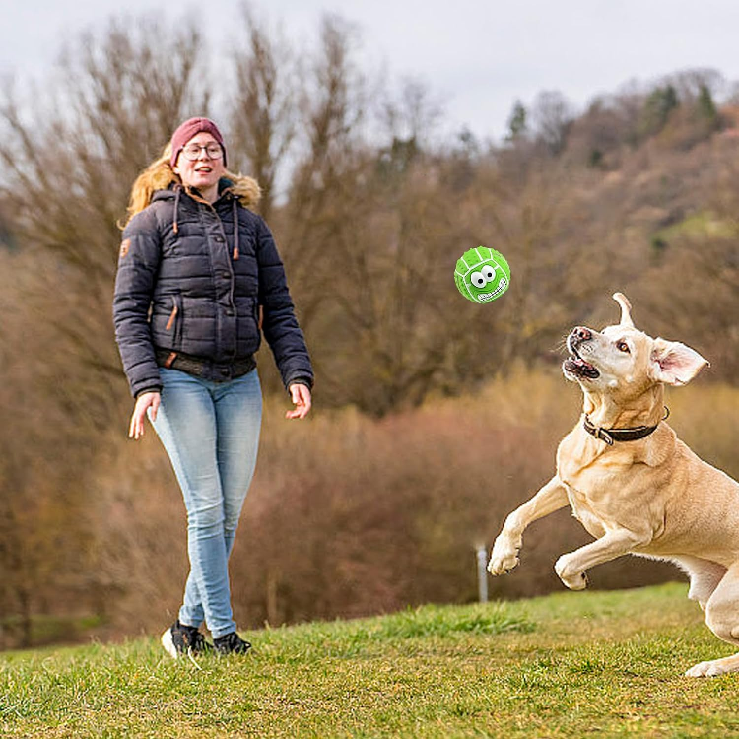 Vegena Squeaky Ball for Dogs, Pack of 6 Dog Balls, Indestructible, 8 Cm Dog Toy Ball, Durable Squeaky Dog Balls, Soft Latex Bouncy Fetch Balls for Large, Medium, Small Dogs image number 5