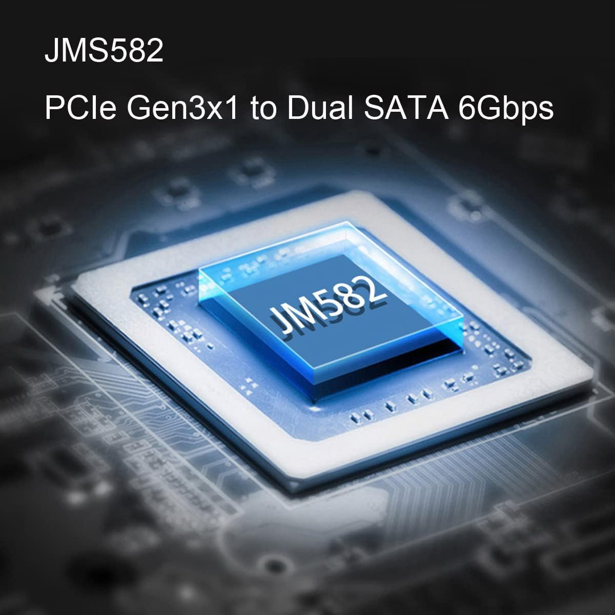 NFHK NGFF Key A+E PCI Express to SATA 3.0 6Gbps Dual Ports Adapter Converter Hard Drive Extension Card JMB582 2230 image number 4