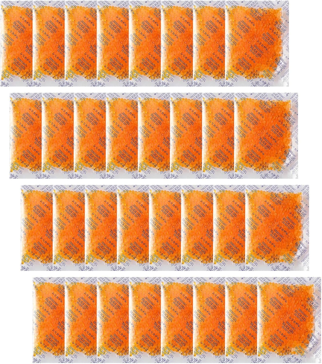 5 Gram [170 Packets] Premium Silica Gel Packets, Reusable Orange Desiccant Packs with Colour Indication, Moisture Absorbers for Control Absorbing for Electronics, Camera, Jewelry, Spices