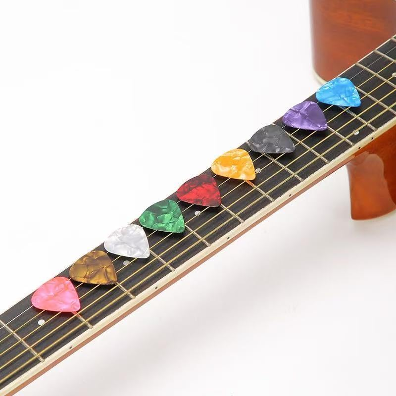21 Packs Guitar Picks with Organizer Box Bass Picks Thin, Medium & Heavy 3 Different Thickness for Electric Acoustic Guitars Ukulele Bass, Guitar Gifts for Men Women Players image number 6