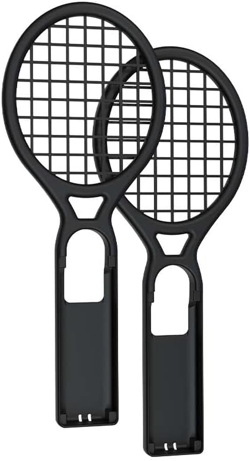 Tennis Racket Controller Attachment for Switch 2, 2-Pack, Black and Blue-Orange, 46G Each (Black) image number 5