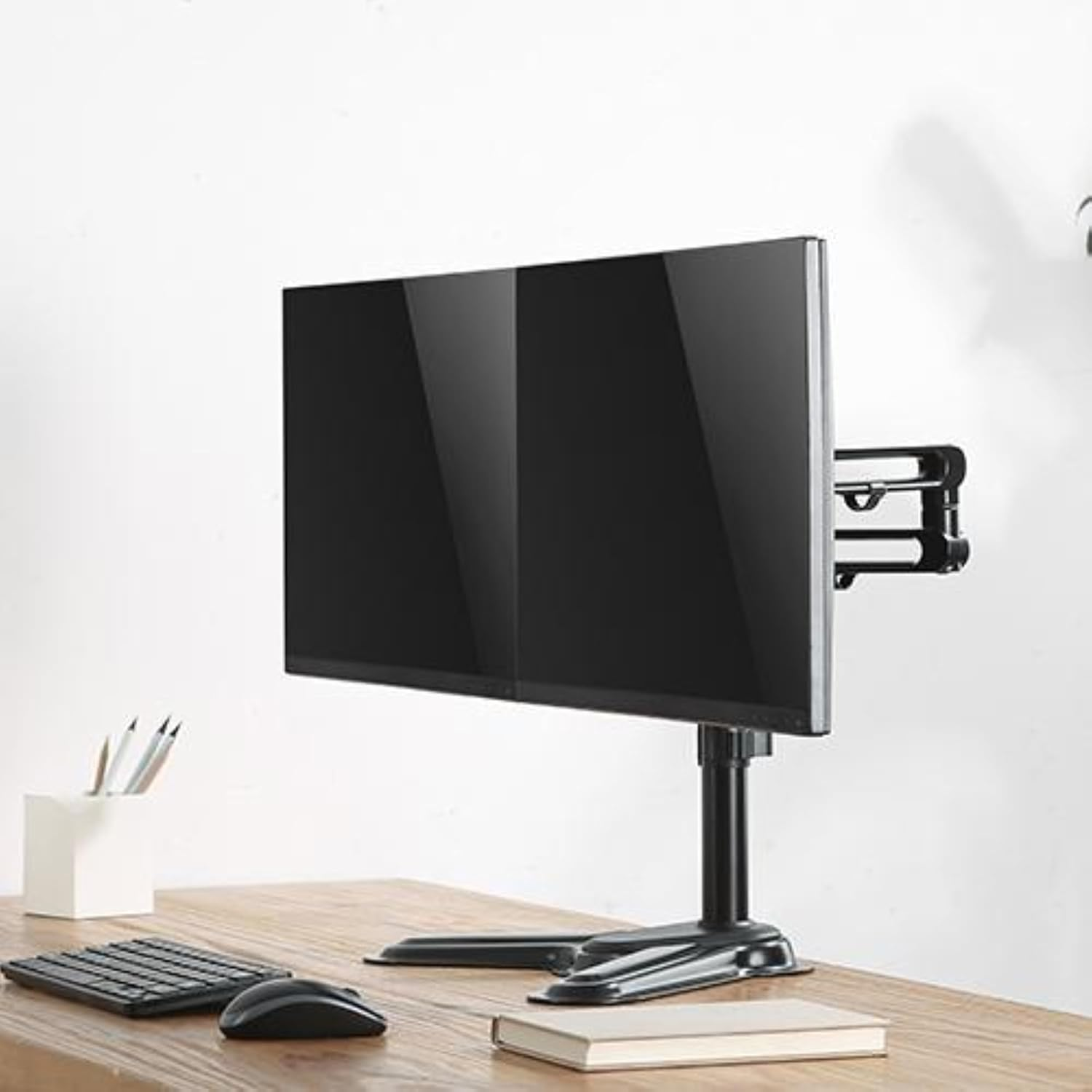 Brateck Dual Monitor Premium Articulating Aluminium Monitor Stand Fit Most 17-32-Inch Monitors