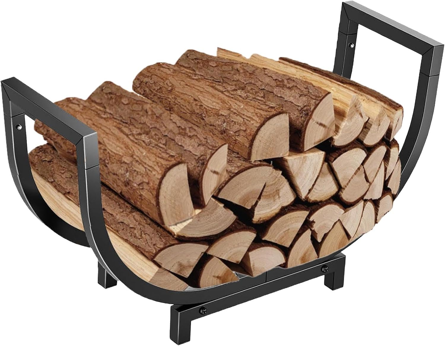 Firewood Rack Outdoor, Indoor Firewood Storage and Stable Log Holder, Firewood Rustproof Holder and Rustproof Metal Wood Rack for Fireplace Patio Deck Firepit image number 1