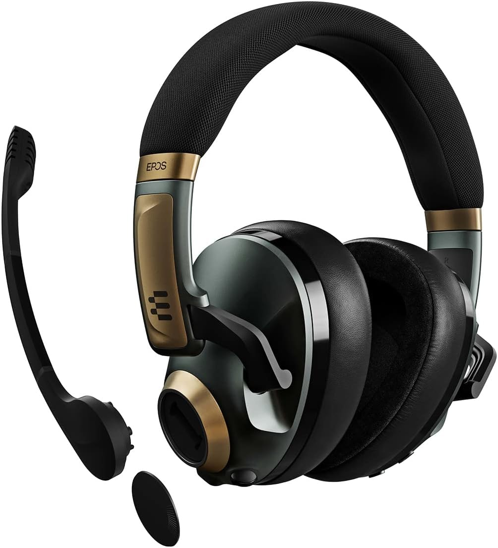EPOS Audio Gaming H3PRO Hybrid Wireless Gaming Headset with Bluetooth and ANC, Detachable Boom Arm, Smart Button Audio Mixing (Racing Green), One Size Fits All image number 2