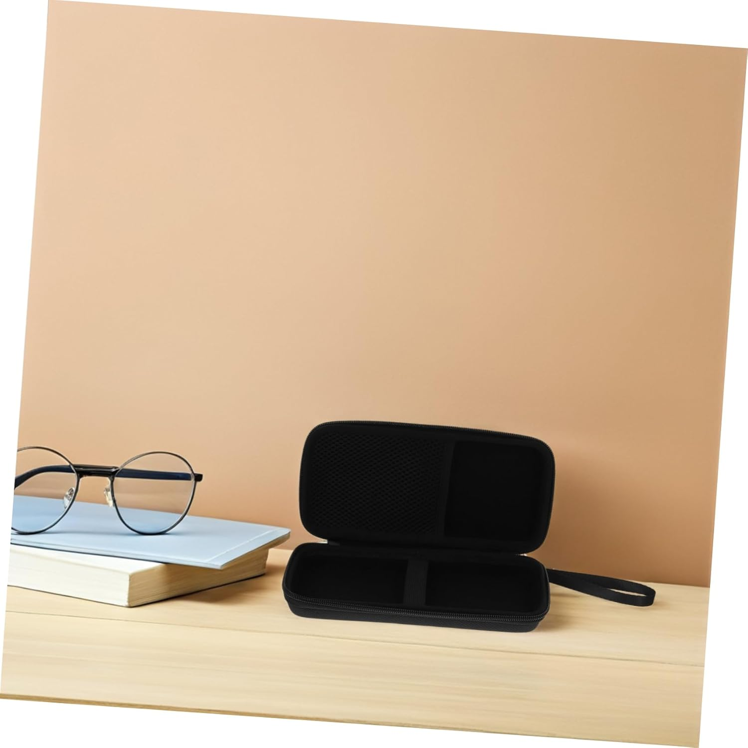 HOMSFOU Graphing Calculator Storage Bag Hard Shell Case for Ti- plus Mesh Pocket Large Capacity Protective Carrying Case for Math Calculator