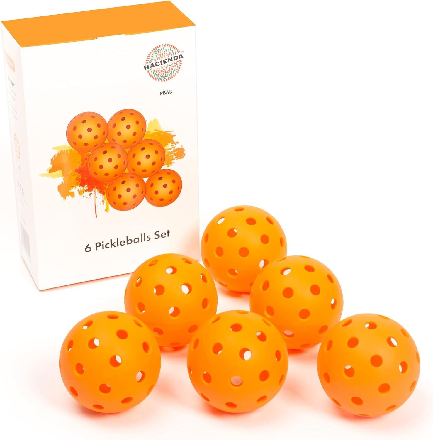 Hacienda Precision Aerodynamic Pickleball Balls - 6 Pcs image number 2