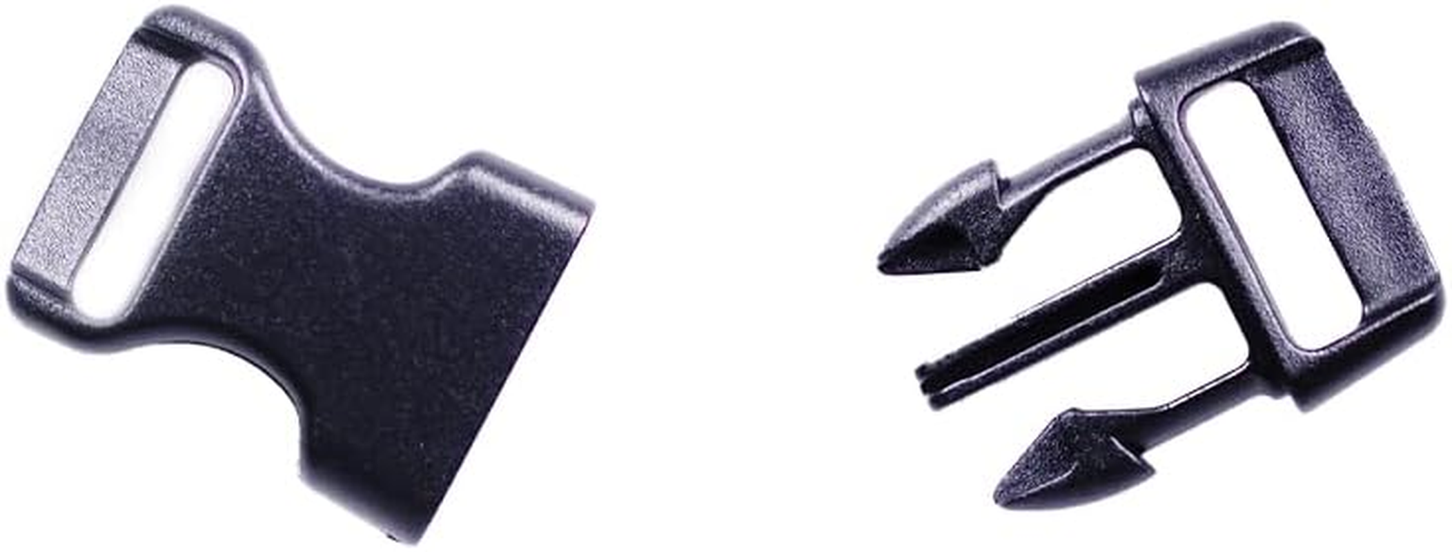 60 Pack - 3/8 Inch, 1/2 Inch, and 5/8 Inch Black Side Release Buckles - 20 of Each Size - Use for Paracord Bracelets, Repairs, Replacements