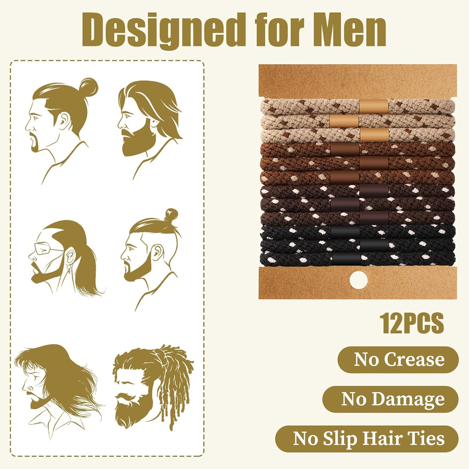 Evadollina Hair Ties Ladies, 12 Pieces Hair Accessories, Hair Tie, Hair Bands, Braided Headbands, Scrunchies, Hair Tie Bracelet, Hair Ornaments Ladies, Christmas