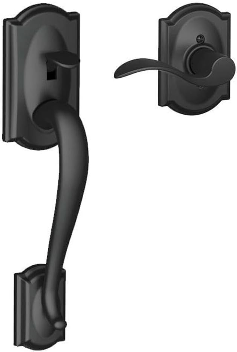 Schlage Camelot Front Entry Handle Accent Right-Handed Interior Lever (Antique Brass) FE285 CAM 609 Acc RH