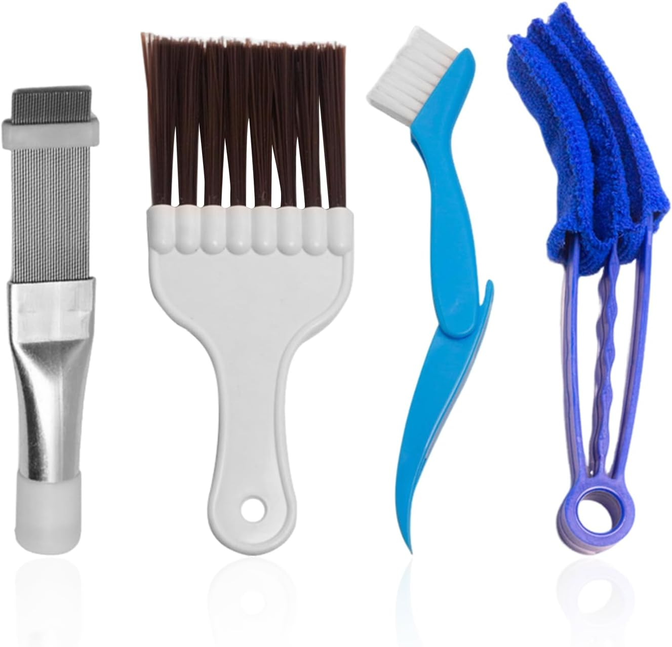 JDNFKG Pack of 4 Electric Cleaning Brushes, Multifunctional Cleaning Tools, Electric Dust Removal Tools, Suitable for Air Conditioners, Refrigerators and Evaporators image number 3