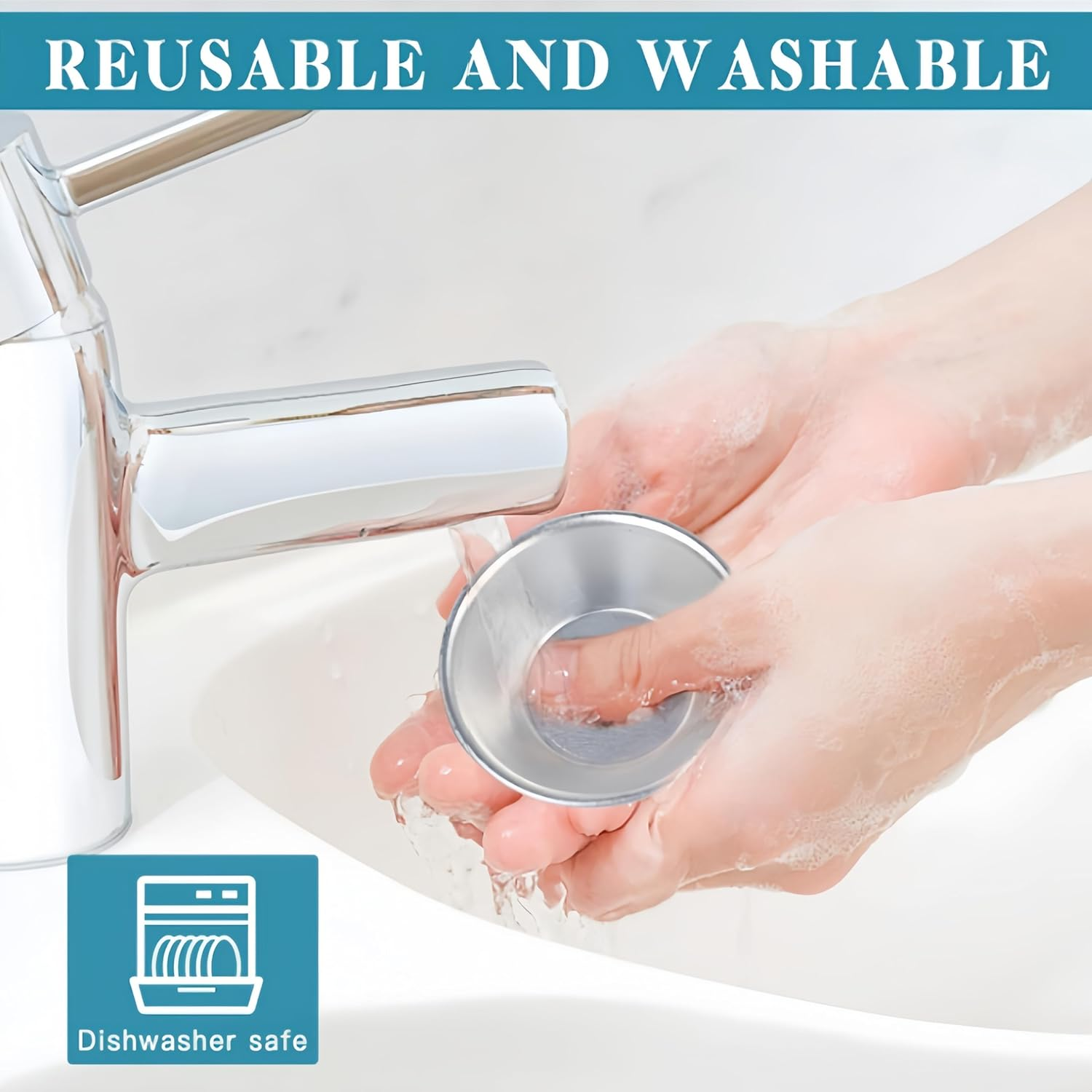 Aluminum Egg Tart Molds 10 Pcs, Thicker Cake Cup Egg Tart Pudding Mould DIY Tools,Individual round Pie Tins, Pudding Moulds Cupcake Cups, Non-Stick Coating Quiche Baking Moulds image number 2