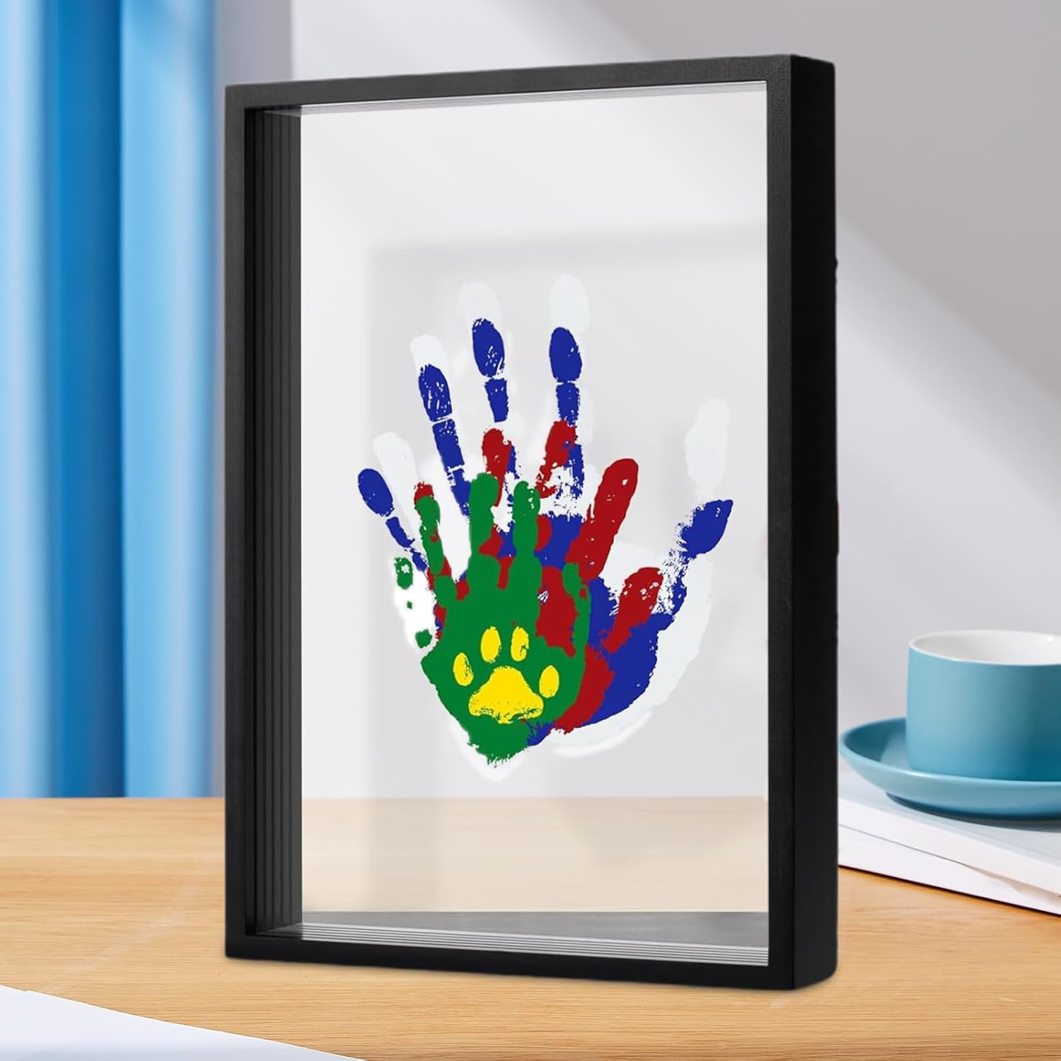 Hand Print Family Craft Kit - Wooden Frame with Baby-Safe Paint for Kid'S Handprint Memories image number 4