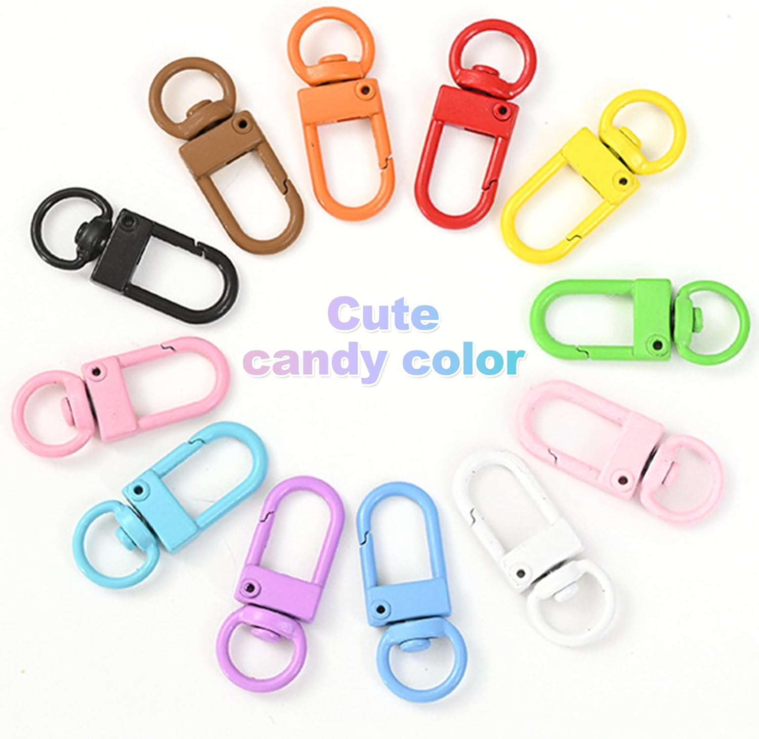 Colorful Lobster Claw Clasps Keychain 30Pcs Metal Swivel Lanyards Trigger Snap Hooks 10 Colors Carabiner Clip Key Rings for DIY Craft Bag Key Chains Connector Jewelry Making Key Chain Making Kit image number 3