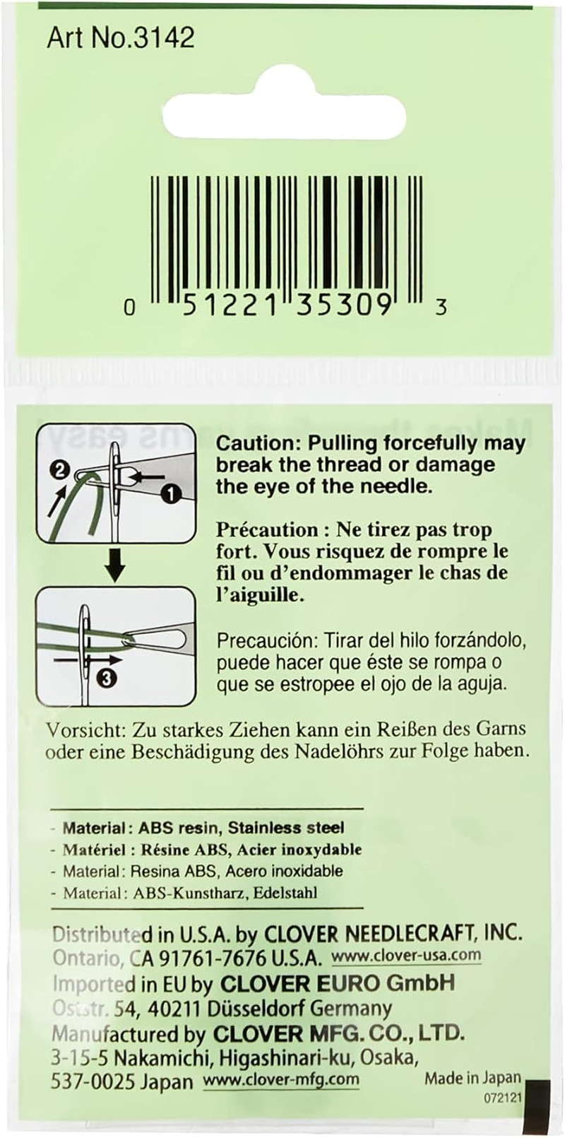 Clover Yarn Threader, Green (3142)