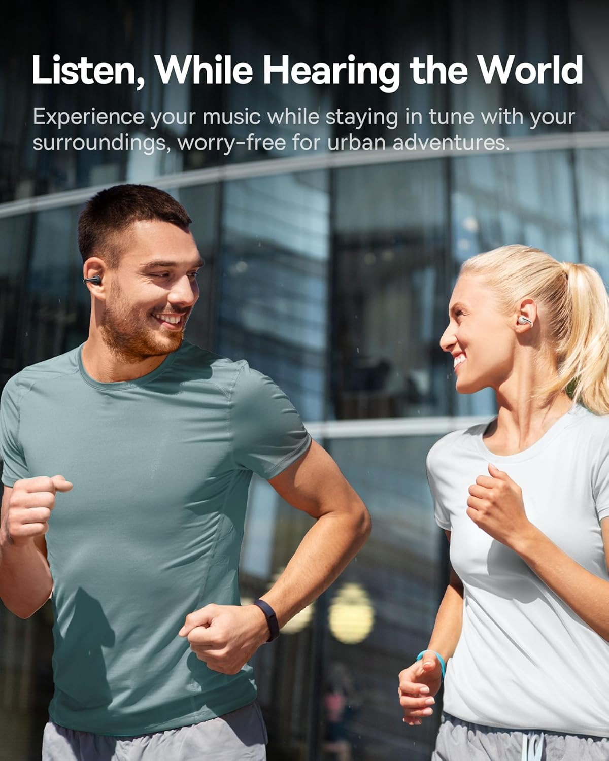 Baseus Bowie MC1 Open Ear Clip-On Earbuds, Adaptive Comfort with Anti-Drop Design, Impactful Sound with Adaptive Bass Boost, Adaptive Noise Cancelling Calls, IP57 Waterproof, 40H Playtime - Bc1 Cosmic Black image number 2