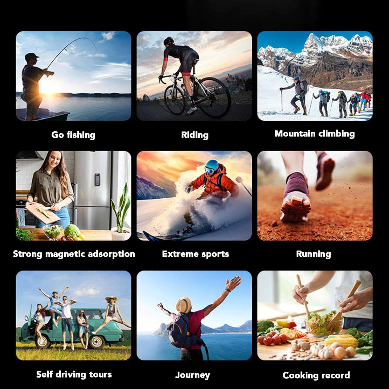 4K Mini Action Camera, Thumb POV Portable Body Cam Wearable Video Recorder Camcorder, Helmet Mount, Magnetic, Sport DV for Bike Cycling, Pet, Vlogging image number 6