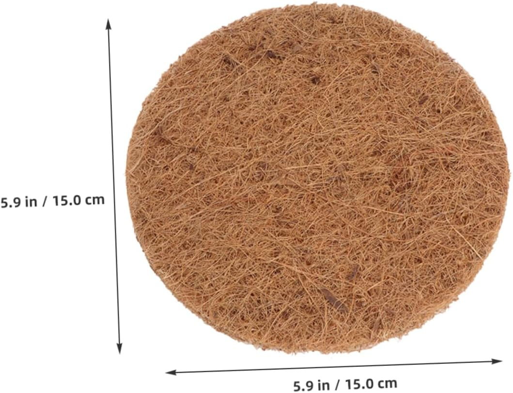 POPETPOP Pack of 12 Brown Silk Rug Nest Material Bird Mat Parrot Breeding Mat Nest Mats Palm Silk Light Brown image number 5