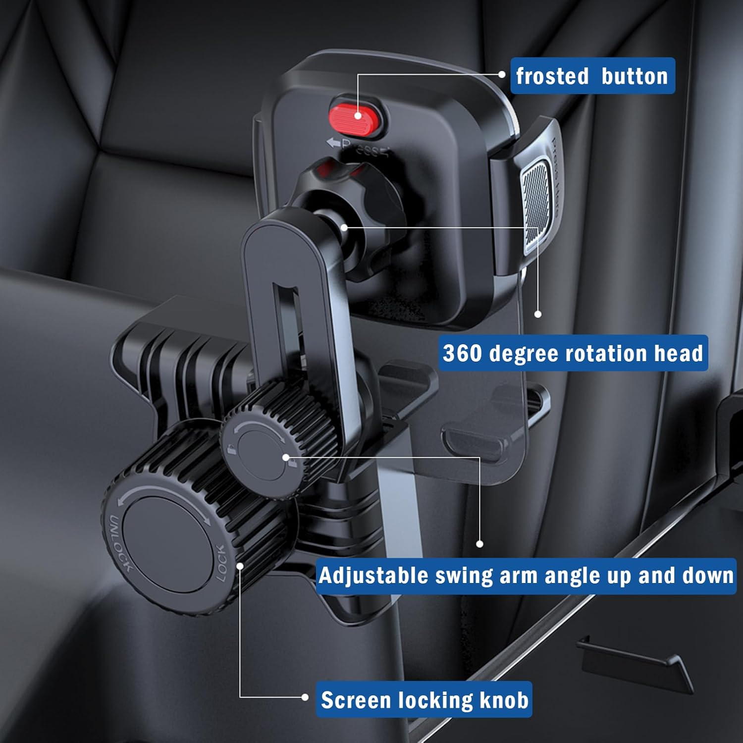 BSADIY Phone Mount for Tesla - Universal Adjustable Mount for Model 3/Y/Cybertruck Screen, Non-Adhesive, Fits All Phones image number 6