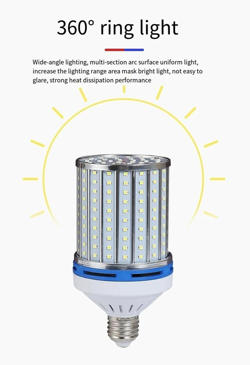 Super Bright LED Corn Light Bulb 40W Daylight 4000Lm, 400 Watt Equivalent for Garage Garden Warehouse High Bay Street Lighting (E27 Standard Base), Pack of 2 image number 3