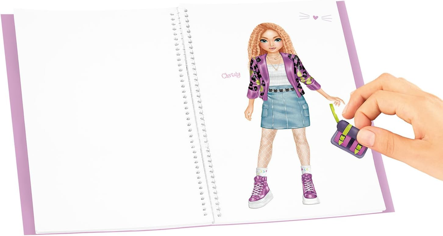 Topmodel 0413387 Rebel Kitty Dress Me up Big Sticker Book image number 1