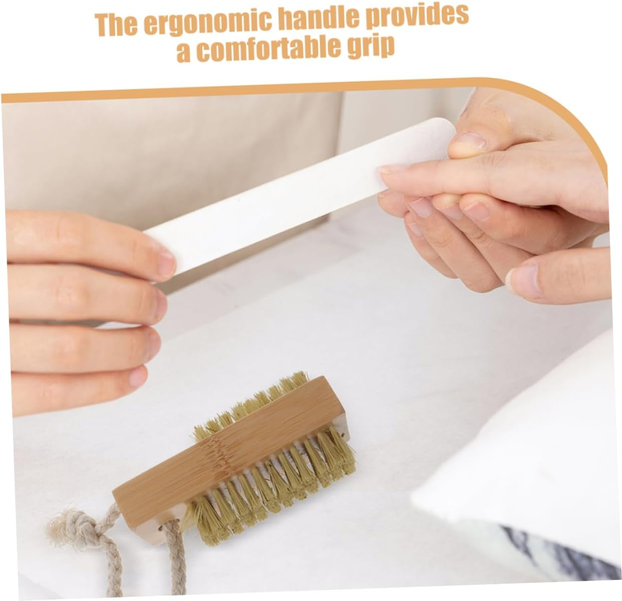 SHERCHPRY 2Pcs Nail Brushes Nail Cleaner Brush Soft Bristle for Manicure Cleaning image number 5