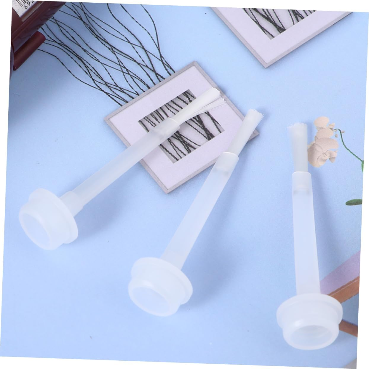 OATIPHO Nail Dipping Powder Liquid Replacement Brush Durable White Bristle Applicators for Dip Polish and Coat Kits Portable and Easy to Use Replacement Nail Brushes image number 6