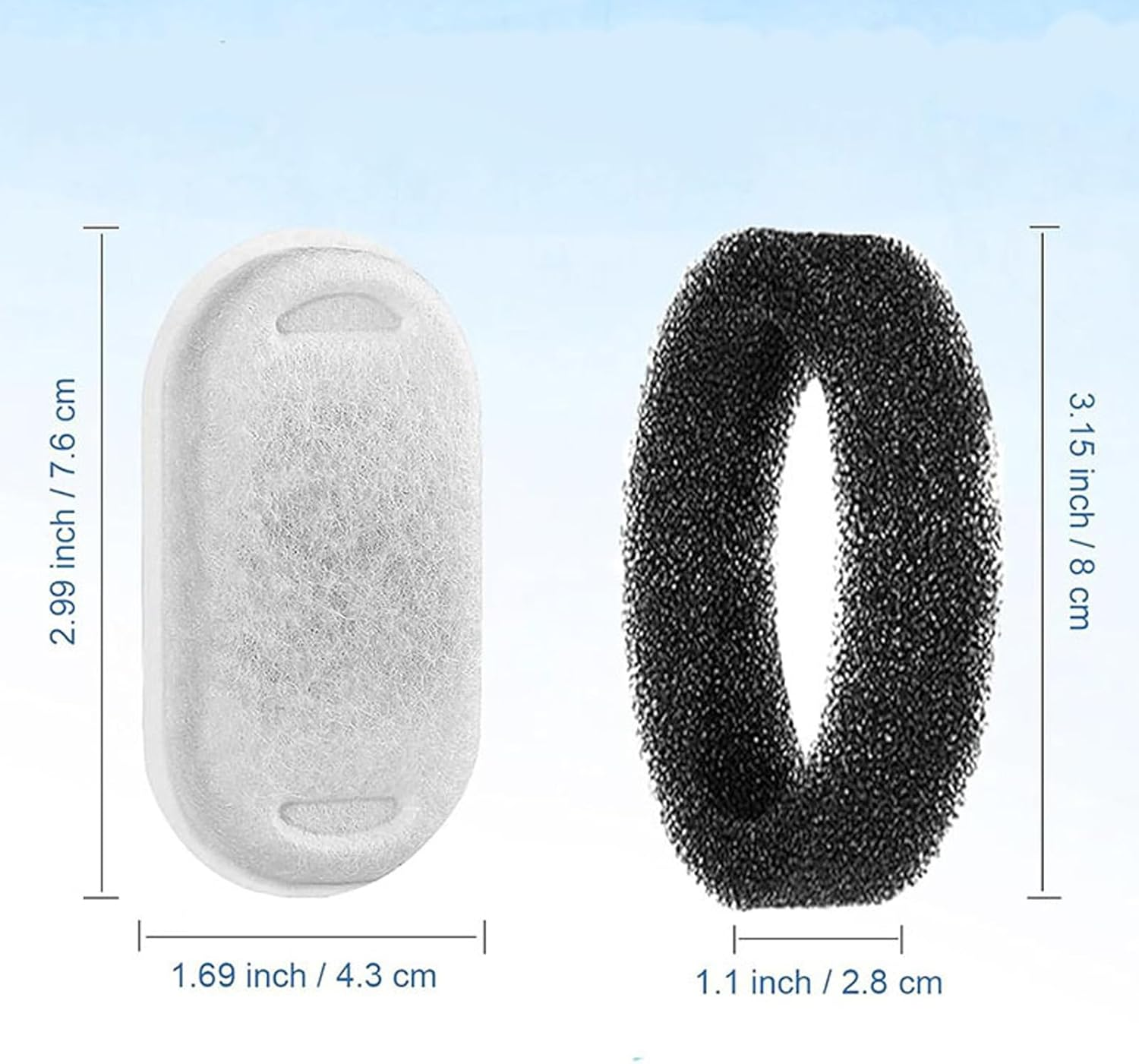 Cat Water Fountain Filter,12-Set Cat Water Filter - Home Daily Supplies for Flower Watering Dispenser Faucet Yard Everyday Aquarium image number 6