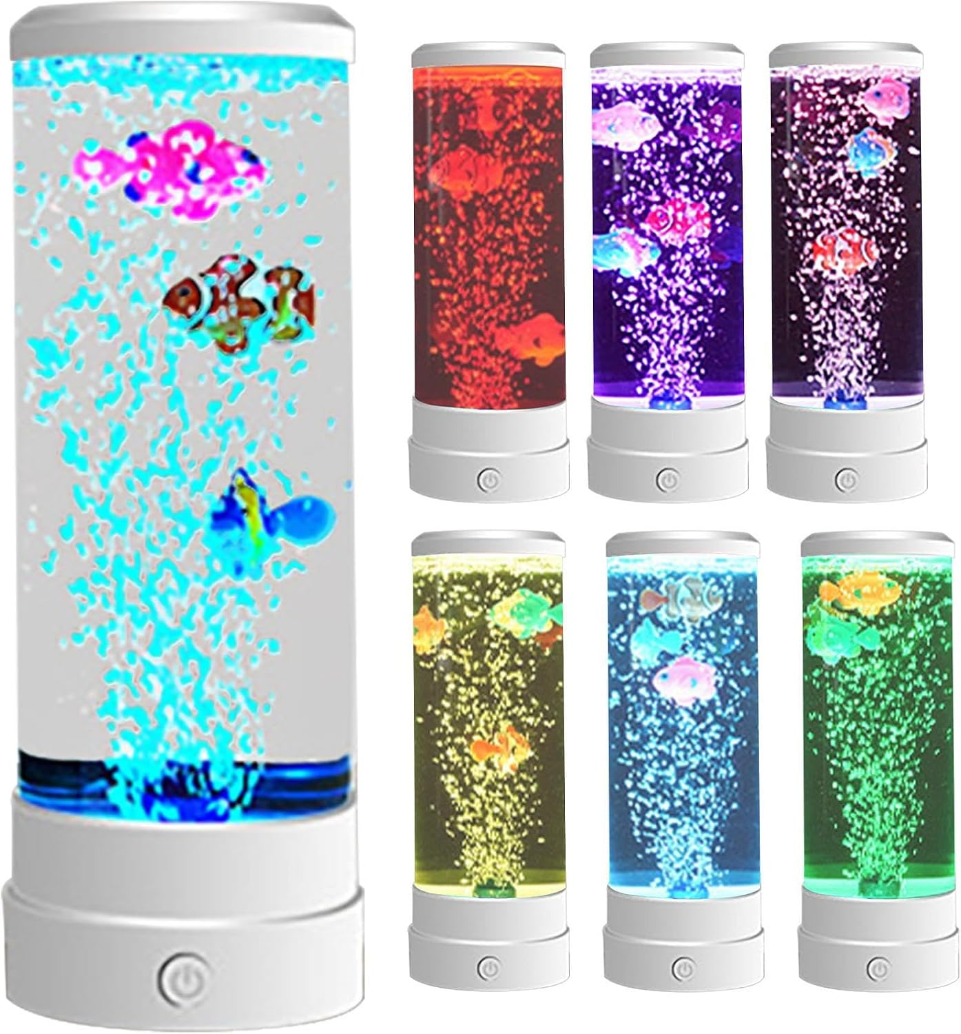 Bubble Fish Tube Light,Aquarium Lamp Bubble Fish Night Light - Color Changing Realistic Bubble Tube Lamp for Cafe Bedroom Bar Restaurant Home Jeciy-Au image number 4