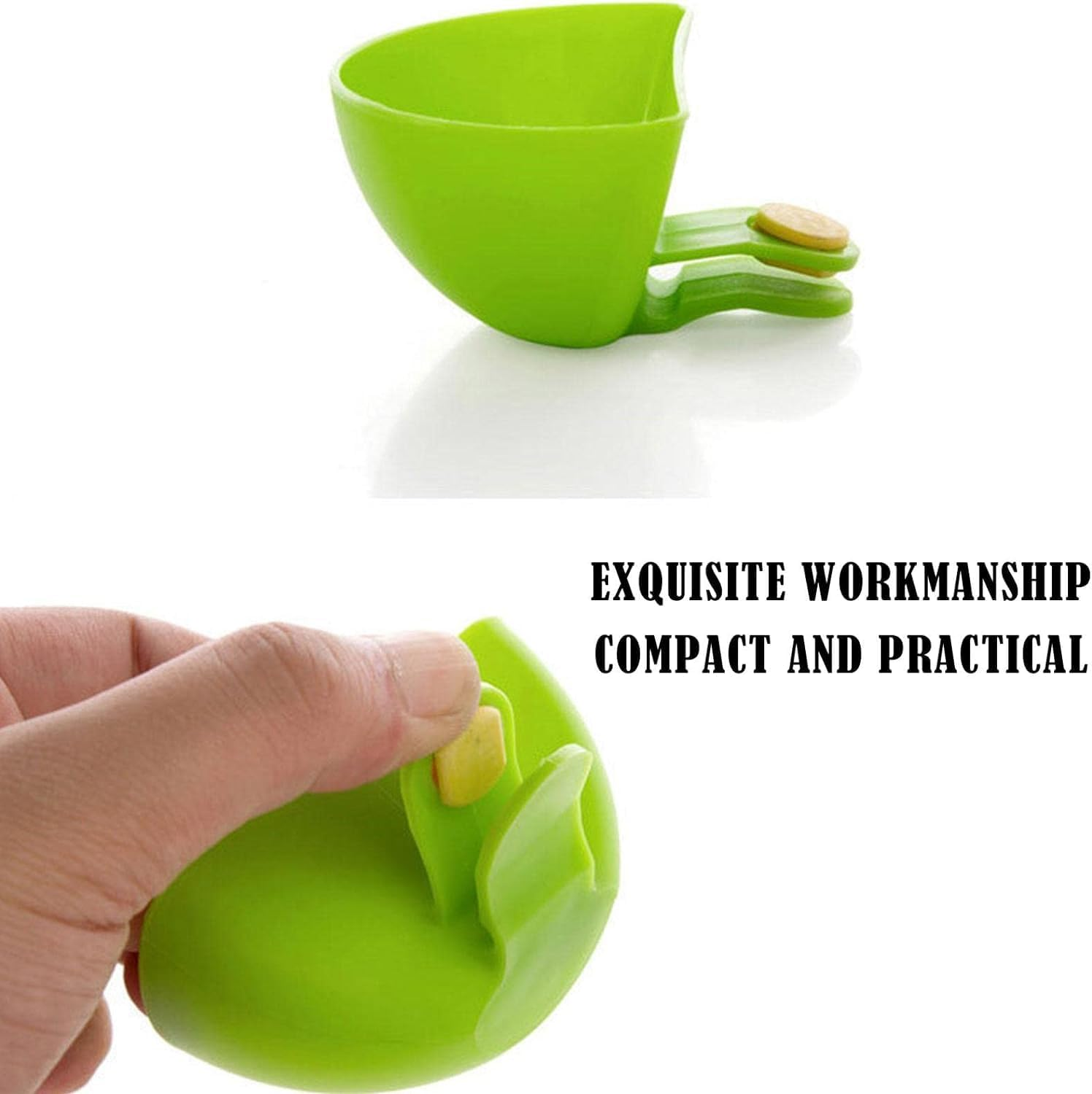 Yharnamite 5 Pcs Dip Clip Bowl Plate Holder, Spices Dip Container Bowl, Dip Clip for Bowls Plates, Colorful Plastic Dip Clip Cup Container Bowl for Spice, Tomato Sauce, Salt, Salad Dressing, Vinegar