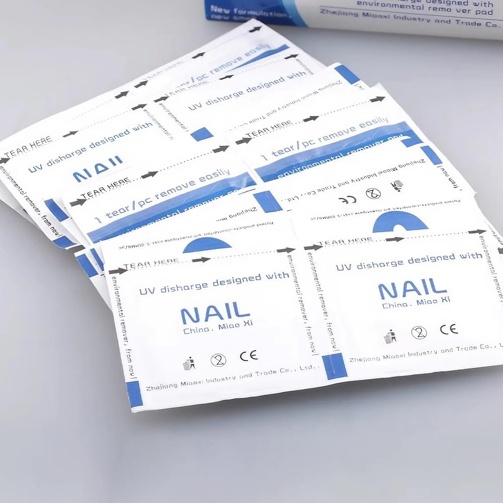 AIMALL 200-Pack Disposable Nail Polish Remover, UV Gel Removal, Soak off Acetone Pads, Quick and Easy, Gentle on Skin, Efficient Gel Cleansing for Manicure and Pedicure image number 5