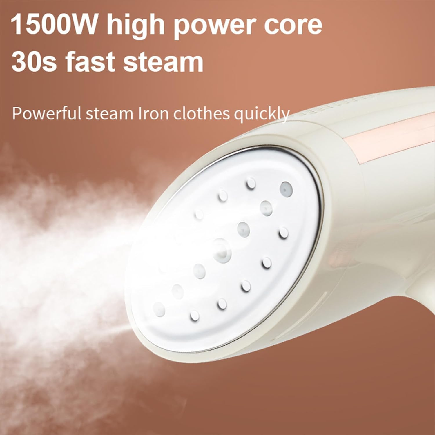 Handheld Garment Steamer, 30S Fast Heat Up1500W, Portable Travel Clothing Fabric Steamer with 260Ml Water Tank, Stainless Steel Heated Plate, for Home and Travel (AU PLUG) image number 2