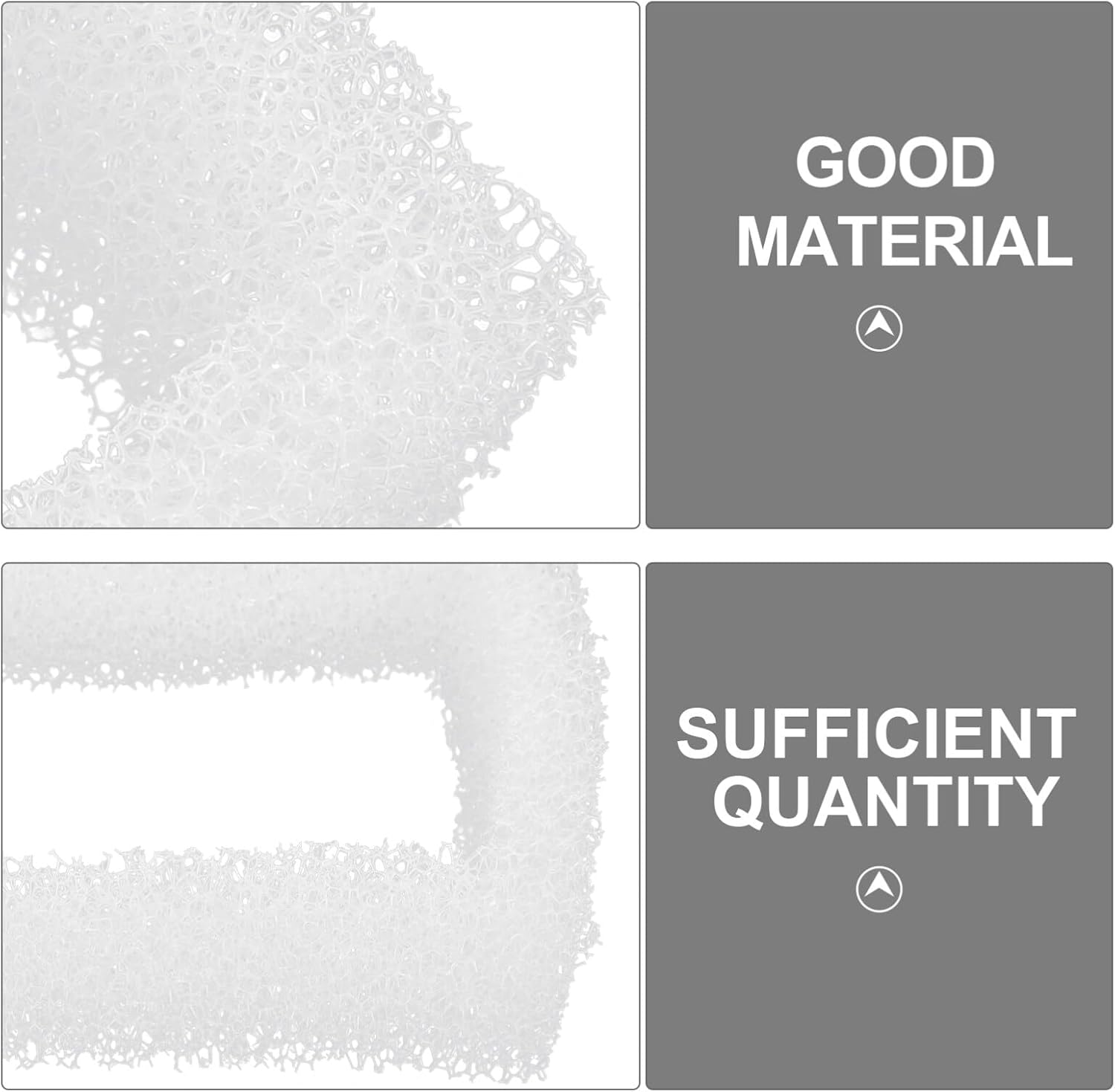 Alipis Cat Fountain Filter Sponge Foam Filter Replacement Pet Water Dispenser Parts Waterer Filters, White, 3.18X2.59X1.06In, 12Pcs