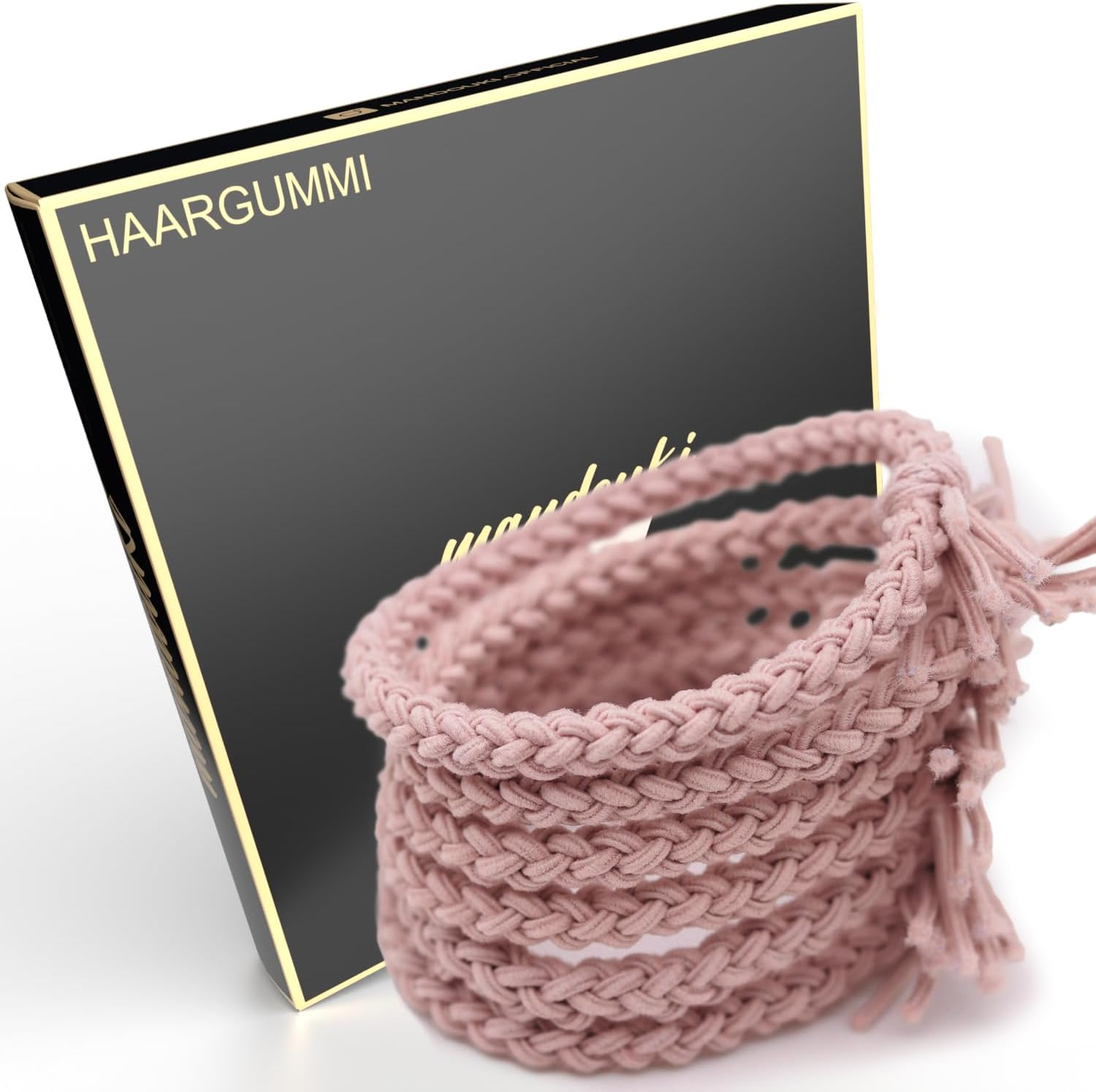 Mandouki&reg; Hair Bobbles (Pack of 6) - Elegant Hair Bobbles in Braided Design: Ultimate Hold and Durability - Mint image number 7