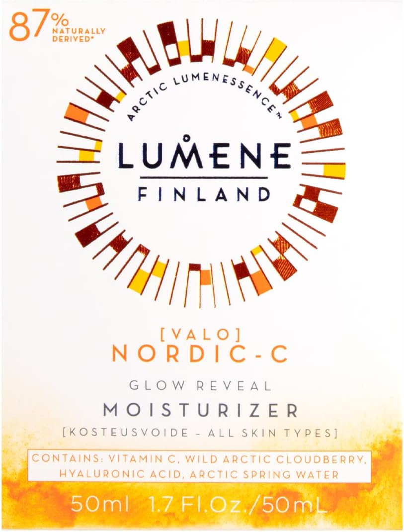 Lumene Nordic-C Glow Reveal Facial Moisturizer - Antioxidant-Rich Vitamin C Face Cream - Hydrating Hyaluronic Acid Moisturizer with Vitamin B3 + B5 to Promote Radiant & Youthful Skin (1.7Oz) image number 1