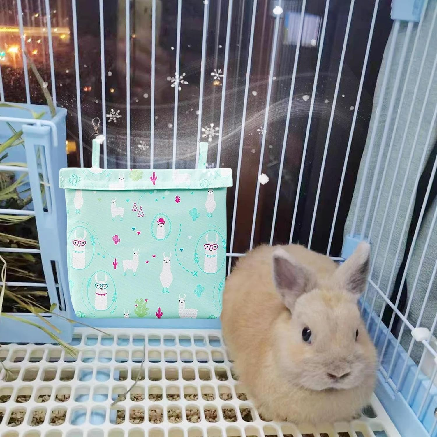 Rronnoy Bunny Cage Ice Pack | Summer Animal Cooling Solution,Hangable Reusable Ice Pack for Rabbits Rodents Guinea Pigs Indoor Small Animals Cage image number 4