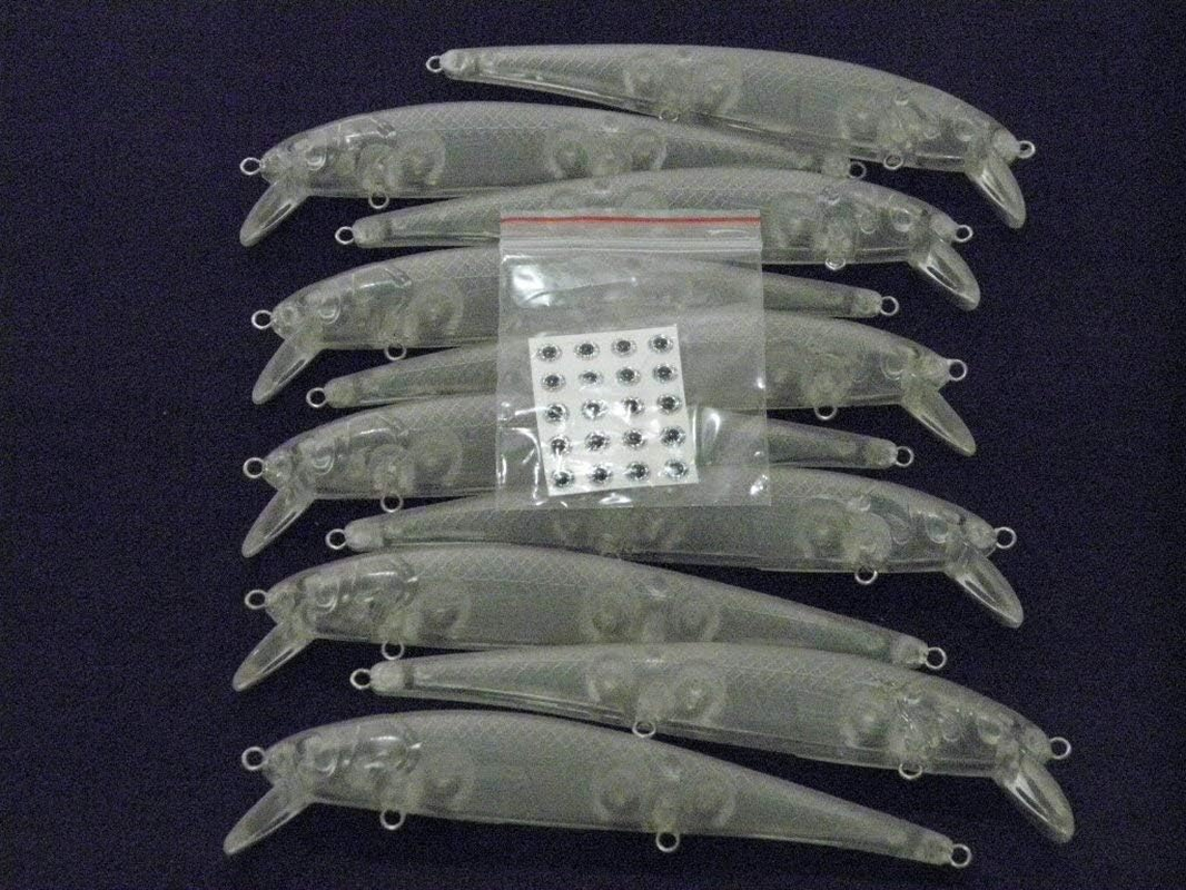 10 Blank Unpainted Minnow Crankbait Topwater Lipless Jerkbait Fishing Lures V3
