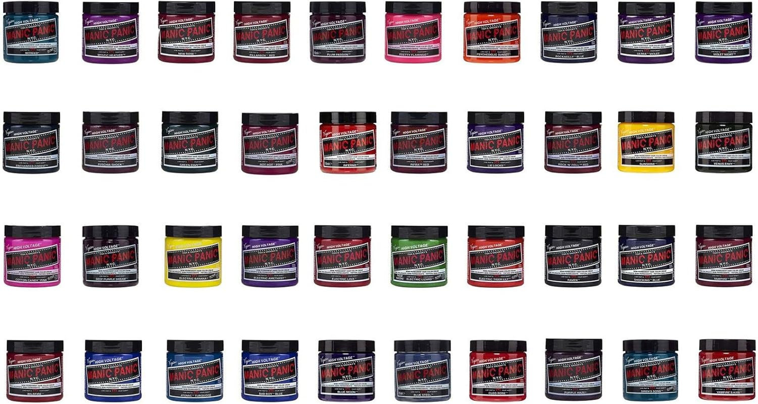 Manic Panic - after Midnight Classic Cream Vegan Cruelty Free Blue Semi Permanent Hair Dye - 2 X 118 Ml image number 4