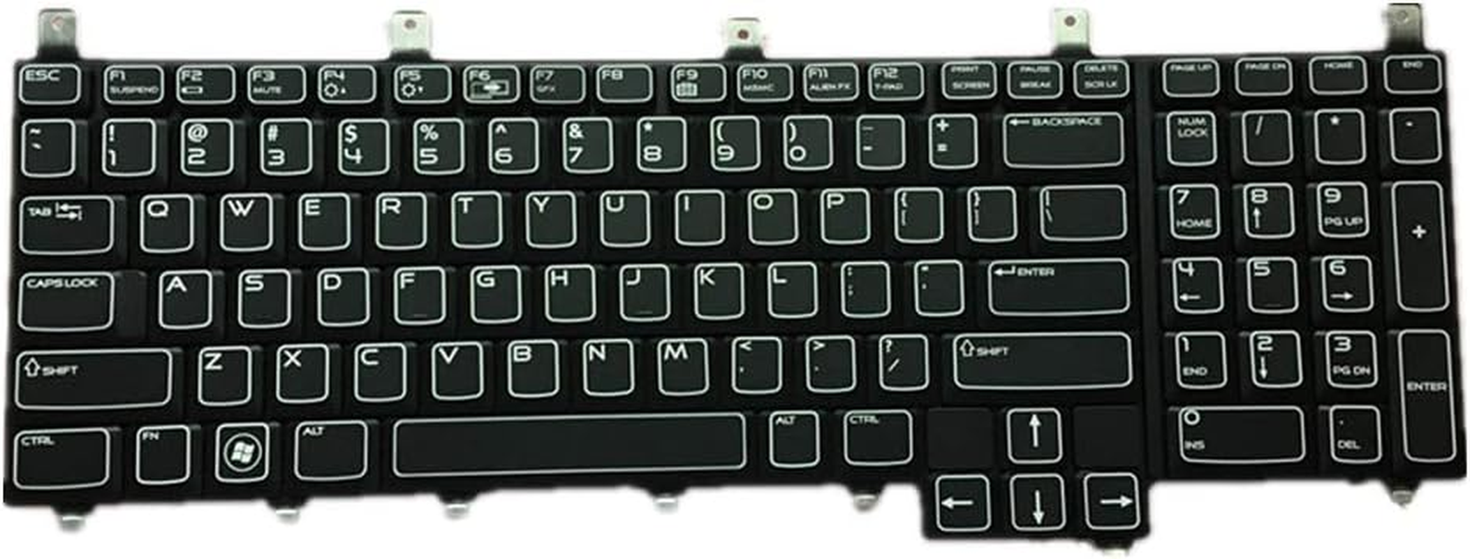 Laptop Keyboard for DELL for Alienware M18X M18X R3 US United States Edition Colour Black image number 1