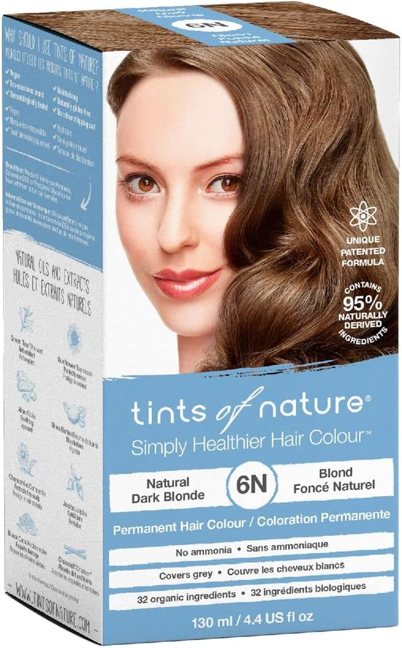 Tints of Nature 6N Natural Dark Blonde Permanent Hair Dye, Nourishes Hair and Covers Greys, Ammonia-Free, 130Ml image number 4