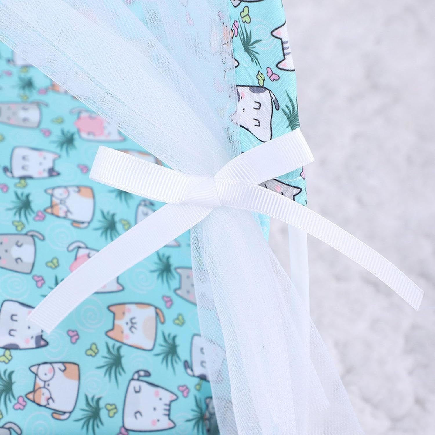 Pet Tent for Cats | Portable Cat Cave Tents - Pet Sun Shelter, Semi-Enclosed Floral Pet Cave Nest, Foldable Dog Tent Bed for Indoor and Outdoor image number 4